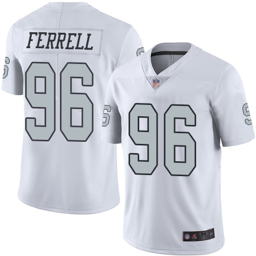 Men Oakland Raiders Limited White Clelin Ferrell Jersey NFL Football 96 Rush Vapor Untouchable Jersey